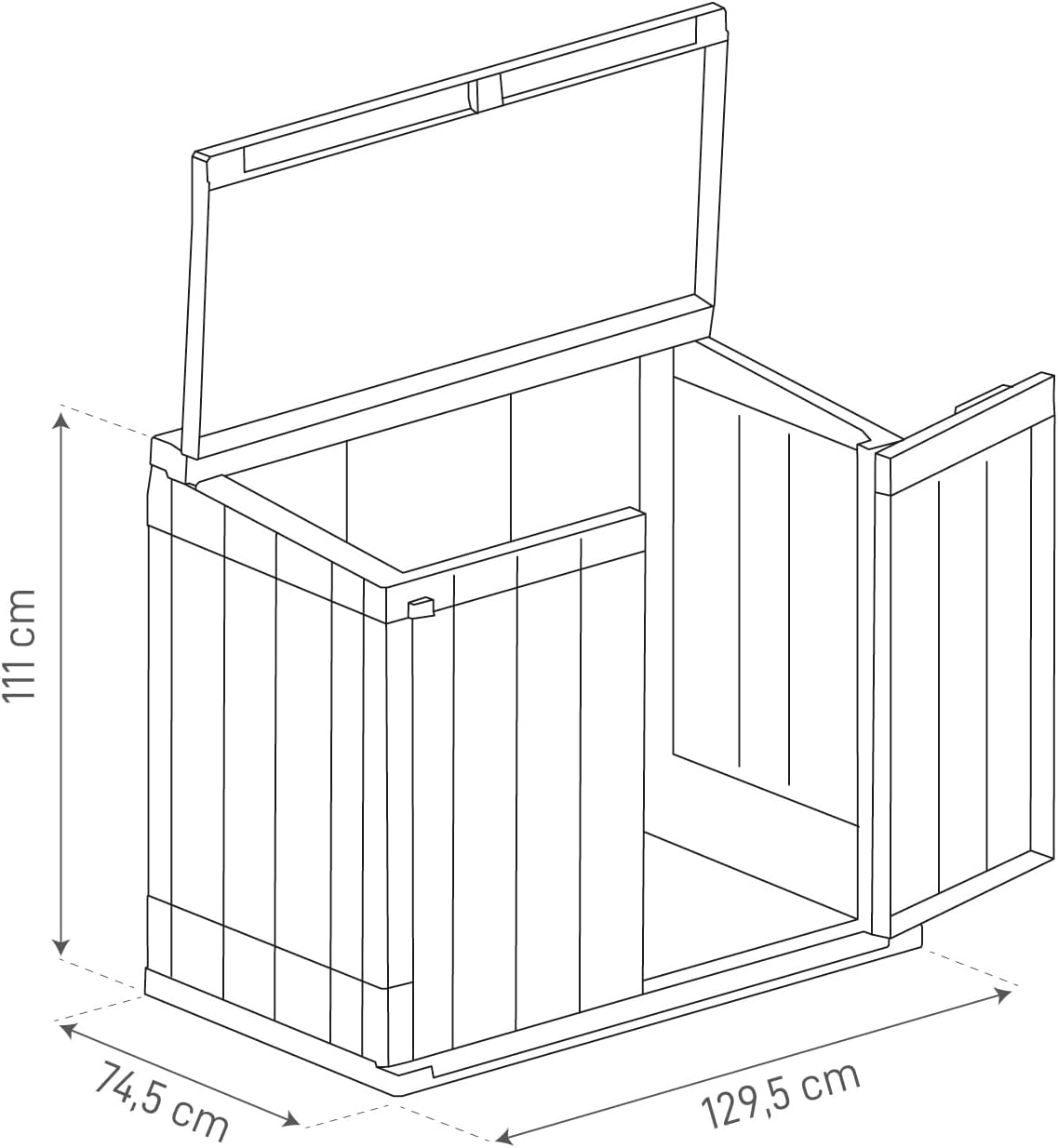  Toomax Stora Way Boîte à Outils D'extérieur En Polypropylène Recyclé Avec Effet Bois (842L, Gris Taupe/Marron)