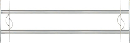  Alberts 563646 Secorino Style Window Grille | Sliding For External Windows | Burglar Protection Grille | Galvanised In Blue | 600 X 500-650 Mm