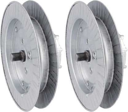  Amig - Poulie à Disque Métallique En Acier Zingué Pour Axes De Volets Roulants, Pour Rubans De 22 Mm, Tubes De 57 Mm Et Axe Frisé De Ø61 Mm, Diamètre Ø180 Mm, Argenté