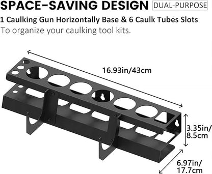  Support Porte-Tube À Graisse Mural - Rack De Rangement Pour Outils Tubulaires - Support Mural Pour Mastic - Idéal Pour Entrepôt, Atelier, Garage, Maison, Industrie, Abri De Jardin Et Espace De