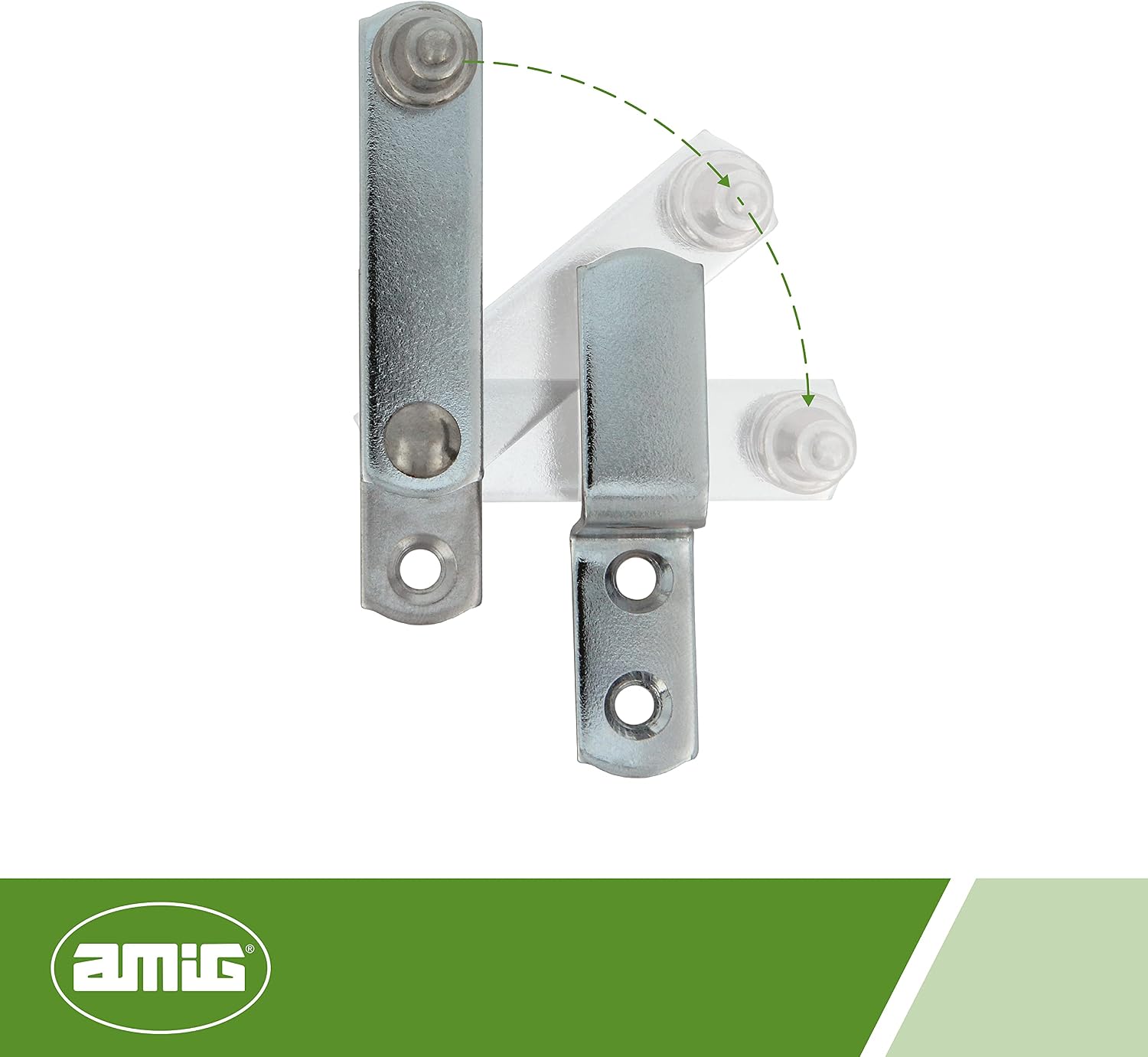  Amig - Shutter Handle With 4 Flap | Security Lock For Windows With Matt Chrome Finish | Rustic Garden & Outdoor Hardware