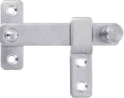  Amig - Levier De Volet Pour Portes, Fenêtres Et Volets | 80 X 46 Mm | Crochet Pour Portes, Fenêtres Et Volets | Serrure Intérieure Et Extérieure | Acier Inoxydable 18/8 Plaqué Argent Brillant