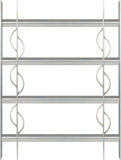  Alberts 563646 Secorino Style Window Grille | Sliding For External Windows | Burglar Protection Grille | Galvanised In Blue | 600 X 500-650 Mm