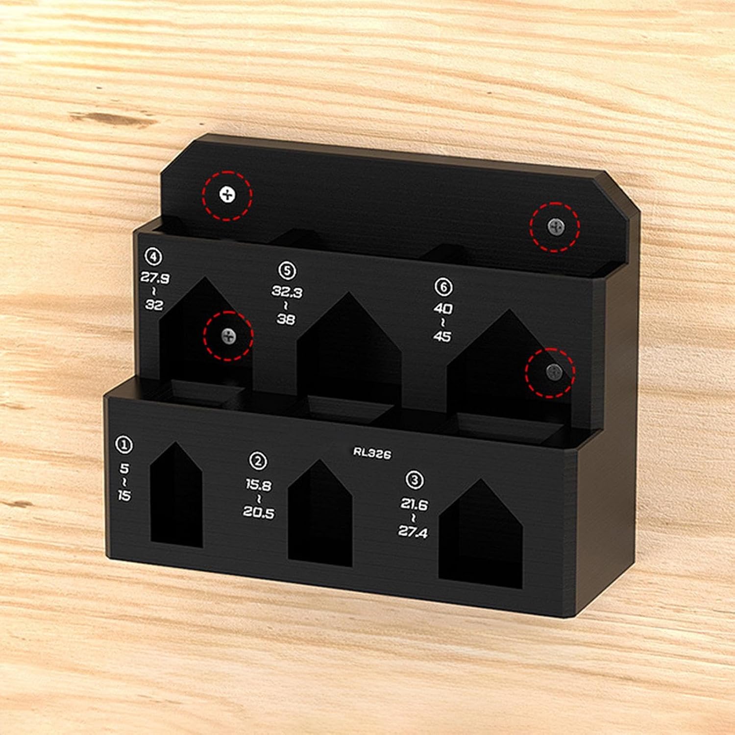  Generisch Étagère De Rangement Murale, 6 Positions, Support Pour Outils De Réparation, Pour Garage, Atelier, Abri De Jardin