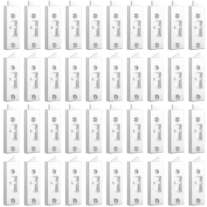  Loquet De Fenêtre Pour Pièces Et Quincaillerie De Fenêtre En Plastique, à Ressort, Espacement Central Des Trous De 5,1 Cm (blanc, 40 Pièces)