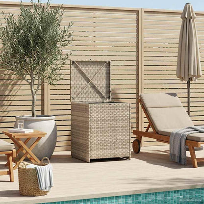  Coffre à Coussins En Acier 55 X 55 X 69 Cm Résistant Aux Intempéries Avec Pieds Réglables, Boîte De Rangement D'extérieur Pour Jardin, Terrasse, Balcon, Imperméable, Boîte De Rangement Stable