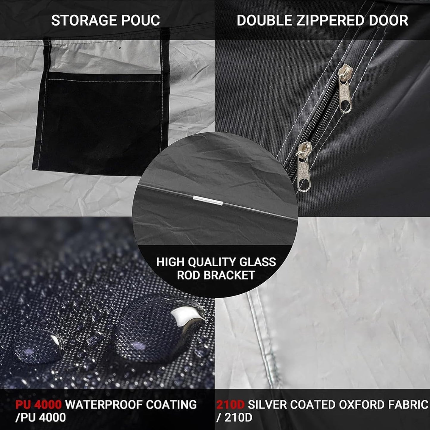 GENERIC Abri à Vélos Extérieur, Rangement Emboîtable Pour 2 à 5 Vélos Et Motos, Protection Contre Les Intempéries, Abri à Vélos Noir Résistant, Idéal Pour Le Jardin Et Le Garage.