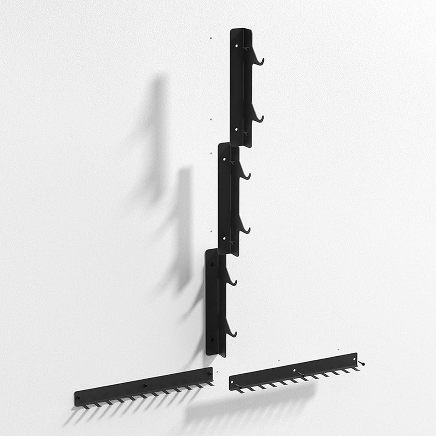  Support Mural Pour Barre De Jalon – Organisateur De 5 Pièces Résistant | Porte-accessoires De Machines D'exercice, Pour équipement De Fitness Dans Le Garage Pour Hommes Et Femmes