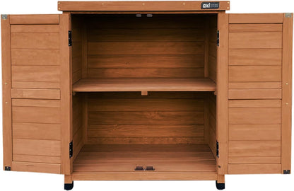  AXI Felix Armoire De Jardin En Bois Marron - 80 X 45 X 93 Cm | Armoire Exterieur, Armoire à Outils Pour Le Jardin Avec étagère/Meuble Exterieur Rangement Pour Le Jardin