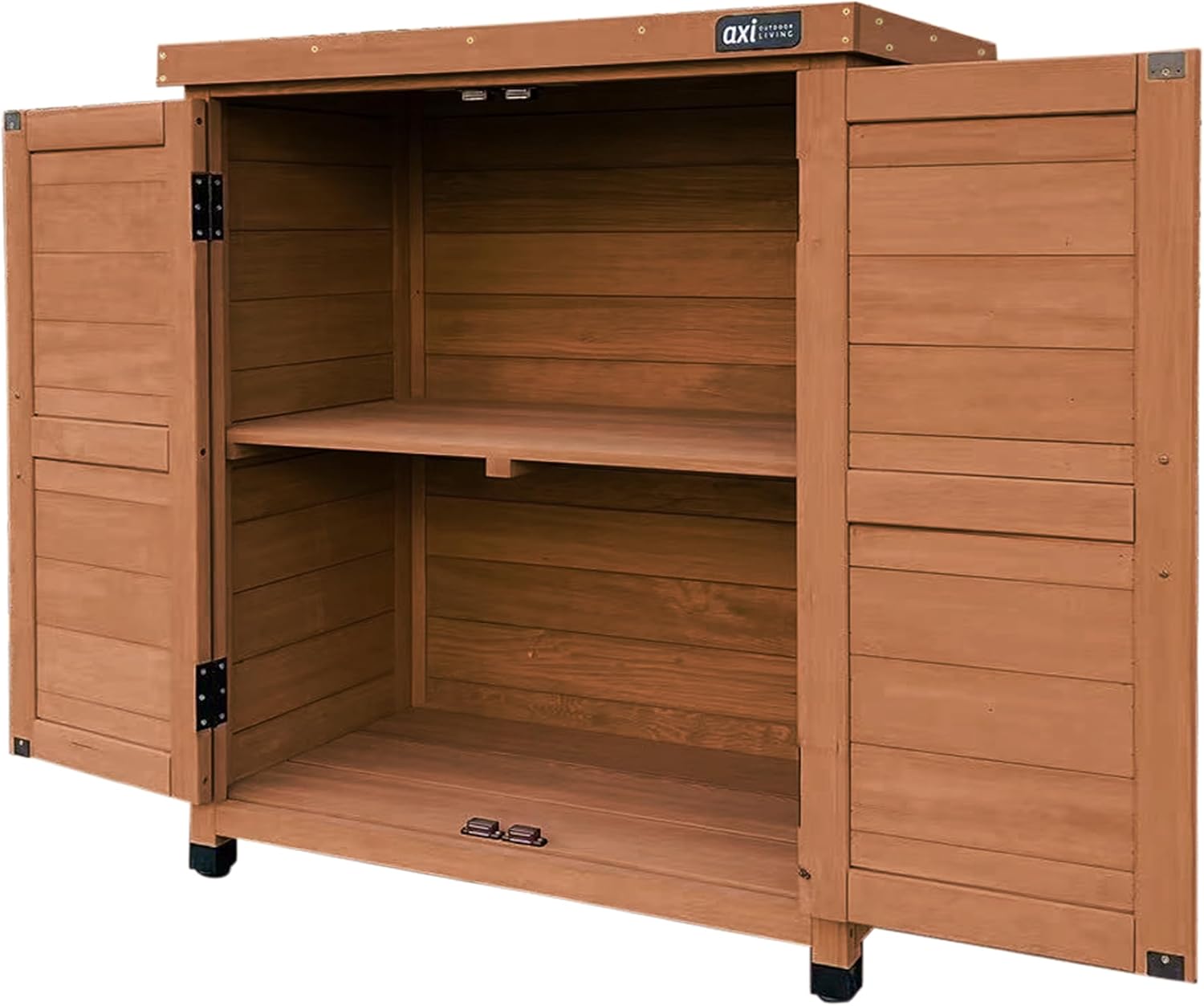  AXI Felix Armoire De Jardin En Bois Marron - 80 X 45 X 93 Cm | Armoire Exterieur, Armoire à Outils Pour Le Jardin Avec étagère/Meuble Exterieur Rangement Pour Le Jardin