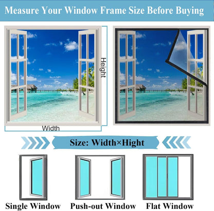  Moustiquaire Fenetre Scratch 100x200cm Noir Anti Moustique Coulissante Baie VitréE Sans Perçage