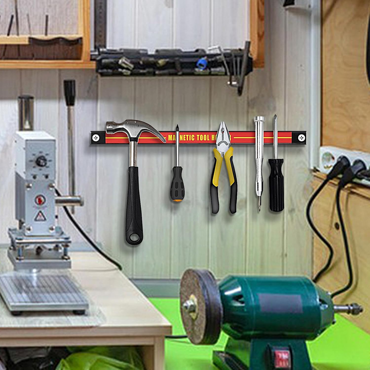  Barre Porte-outils Magnétique, Barre Magnétique Pour Outils, Porte-outils Mural, Grande Capacité, Organisateur D'outils Peu Encombrant Pour Atelier, Maison, Barre D'outils En Métal Pour Garage Ou