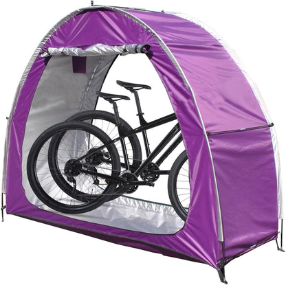 GENERIC Tente De Rangement Pour Vélo, Lot De 2 Housses De Vélo, Tente Noire Pour Le Rangement Extérieur, Protection Imperméable Et Coupe-Vent Contre La Pluie, La Neige Et Les Intempéries, Conception