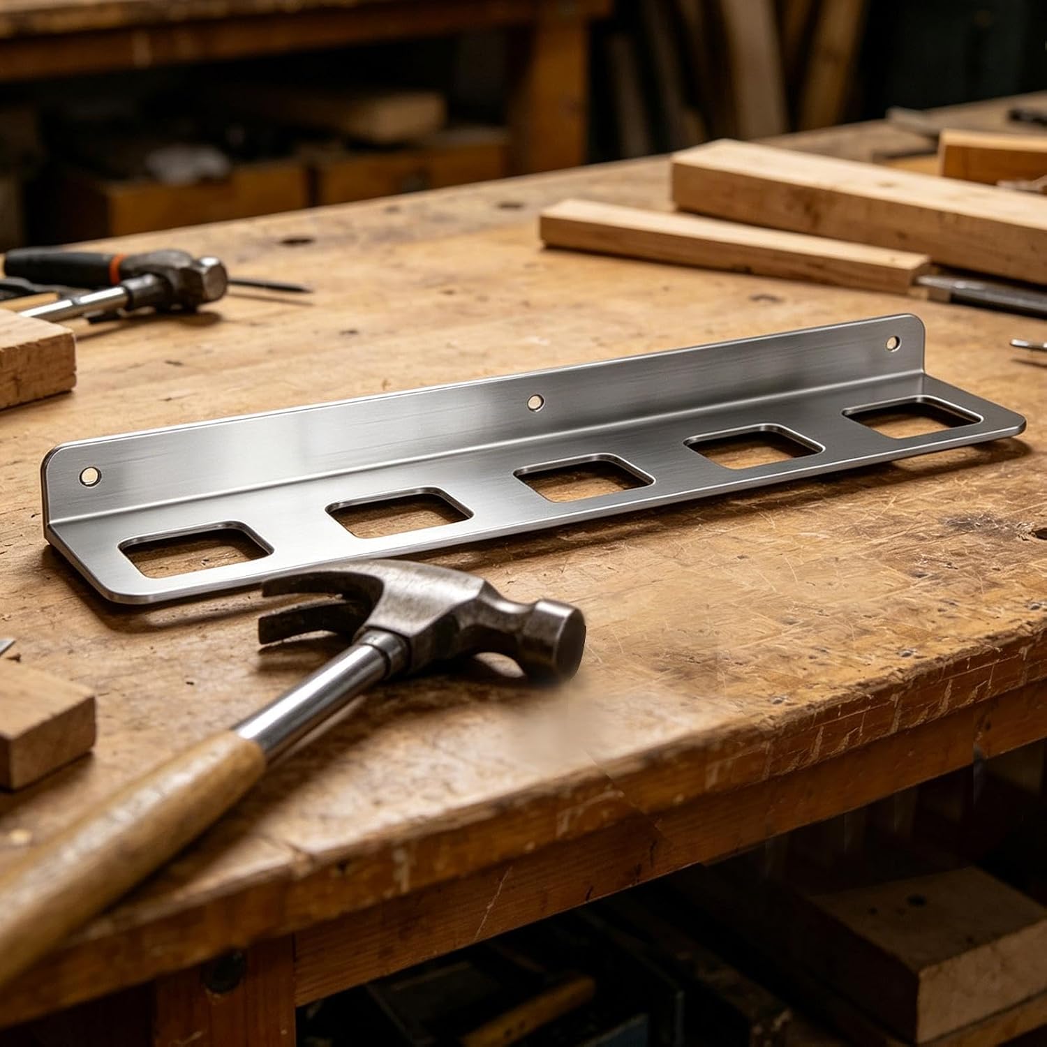  Porte-outils Mural | 5 Supports à Outils Multifonctionnels Pour Le Mur De Garage | Étagère De Rangement Pour Outils De Marteau,Pour La Grange, L'atelier, L'usine, La Maison, La Pince, Le Draa à Vis