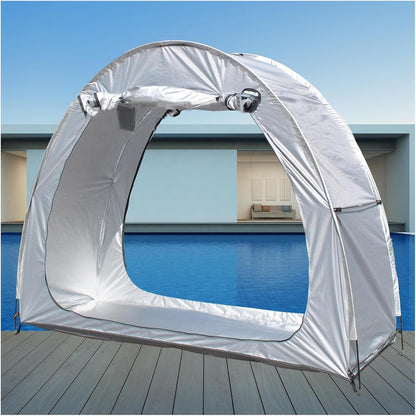 GENERIC Tente De Rangement Pour Vélo, Lot De 2 Housses De Vélo, Tente Noire Pour Le Rangement Extérieur, Protection Imperméable Et Coupe-Vent Contre La Pluie, La Neige Et Les Intempéries, Conception