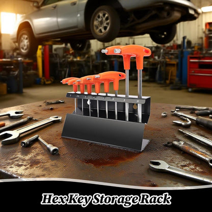  Organistes De Clés - Porte-clés Hexagonale Pour Le Support Mural, Acier Inoxydable Avec Stockage Compact, Porte-outil D'outil D'économie D'espace Pour Atelier, Garage, Réparation De Maison, Salon, 9,4