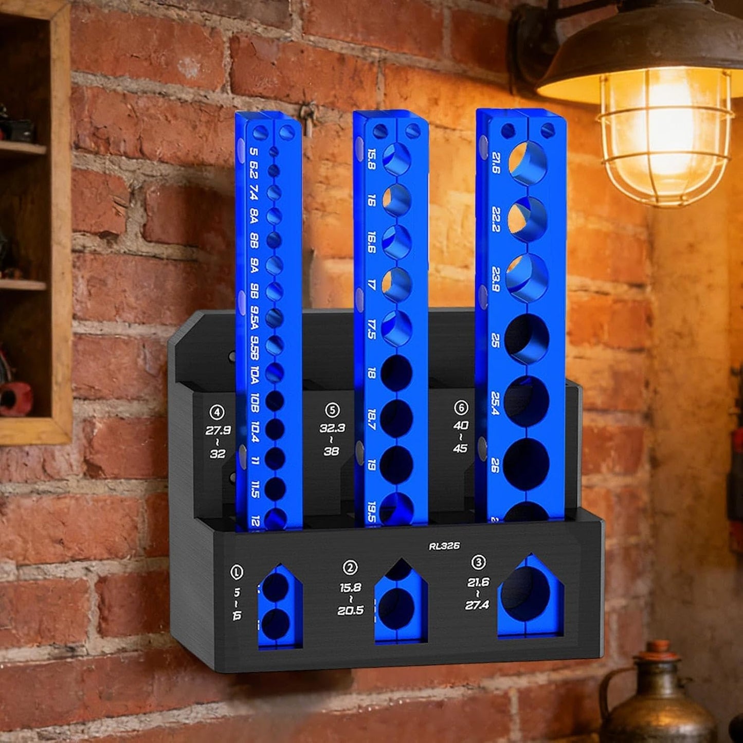  Support Mural à 6 Fentes Pour Outils - Pour Garage, Atelier, Abri De Jardin, établi, Panneau Perforé