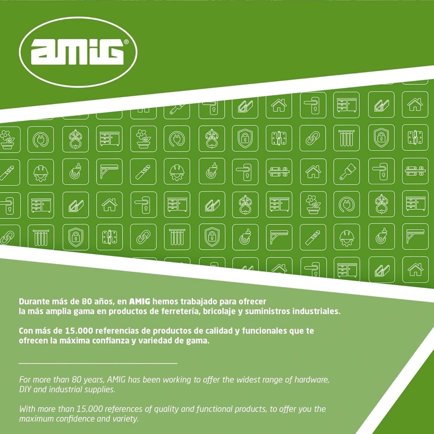  Amig - Security Lock For Sliding Windows Mod.45 | Zip Lock With 2 Keys + Lag Screws For Installation | Steel Black Finish | Dimensions: 53 X 23 Mm