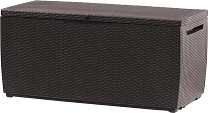  Keter Capri Coffre De Rangement, Capacité 305L, Résine, Marron, Aménagement Jardin Et Terrasse, 54 X 123 X 57 Cm