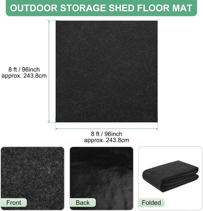  M METERXITY Tapis D'abri De Jardin De Rangement Extérieur, 2,4 X 2,4 M, Petit Tapis De Sol Imperméable Pour Meubles De Terrasse, Protection De Sol De L'usure, Liquide, Poussière, Huile, Tapis D'abri