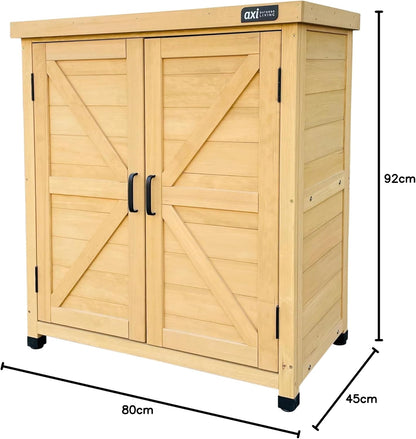  Axi Felix Armoire De Jardin En Bois Beige - 80 X 45 X 93 Cm | Armoire Exterieur, Armoire À Outils Pour Le Jardin Avec Étagère/Meuble Exterieur Rangement Pour Le Jardin