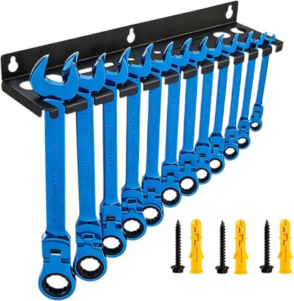  Support Pour Clés - Stockage Mural À Outils 12 Emplacements,Organiseur D'angle à Suspendre Pour Outils | Pour Tournevis Hexagonaux Cliquet Cutter Ciseaux Maison Garage Atelier Espace Travail Coin