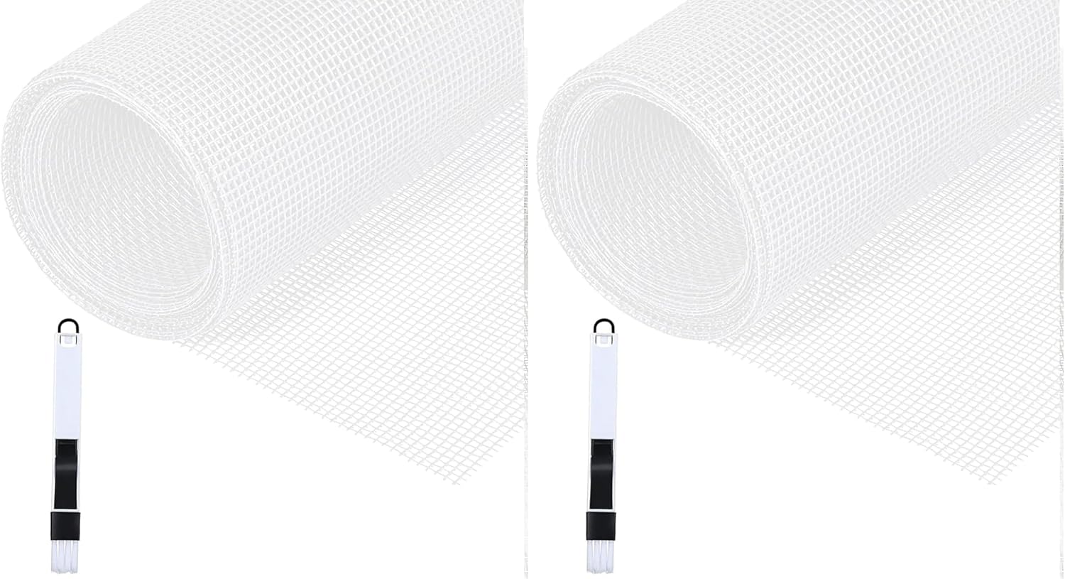  Fillis Window Fly Screen 150 X 300 Cm Fibreglass Insect Screen By The Metre DIY With Cleaning Brush, Mosquito Net For Windows, Balcony Door And Living Room, Grey