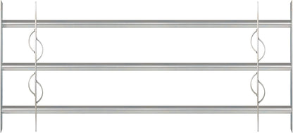  Alberts 563646 Secorino Style Window Grille | Sliding For External Windows | Burglar Protection Grille | Galvanised In Blue | 600 X 500-650 Mm