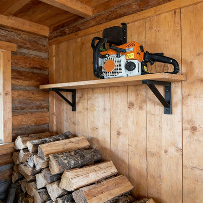  Support Mural Robuste Antirouille Pour Tronçonneuse Pour Un Rangement Sécurisé, Gain De Place Et Sécurité Dans Le Garage, Atelier, étagère Murale Efficace Pour Tronçonneuse Avec Utilisation En