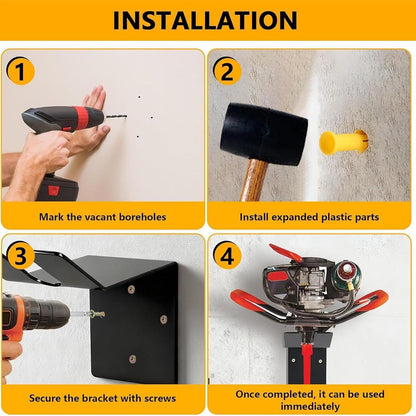  Organisateur Pour Perceuse à Glace électrique | Support En L Organisateur Vertical Avec Gestionnaire De Câbles | Stockage De Tarière à Glace Pour Garage | Pour Câbles Et Tuyaux De Jardin