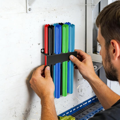  Support De Rangement Pour Soudeur, Système De Rangement Mural à 8 Emplacements, Système De Support De Tige De Soudage TIG, Taille 40 Cm, Largeur 20 Cm, Support De Rangement Pour Tige De Soudage Avec