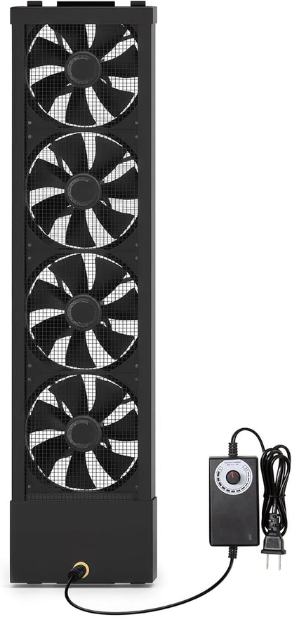  Ventilateur D'échappement Vertical De 75 à 80 Cm Pour Fenêtres Coulissantes – Se Fixe Fermement Aux Cadres Supérieurs Et Inférieurs De La Fenêtre, Installation Sans Outil Avec Vitesses Variables Pour