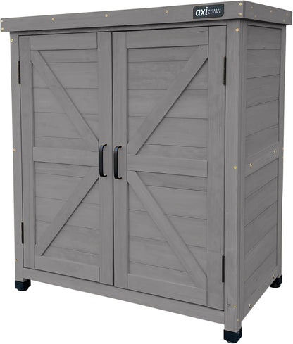  Axi Felix Armoire De Jardin En Bois Beige - 80 X 45 X 93 Cm | Armoire Exterieur, Armoire À Outils Pour Le Jardin Avec Étagère/Meuble Exterieur Rangement Pour Le Jardin