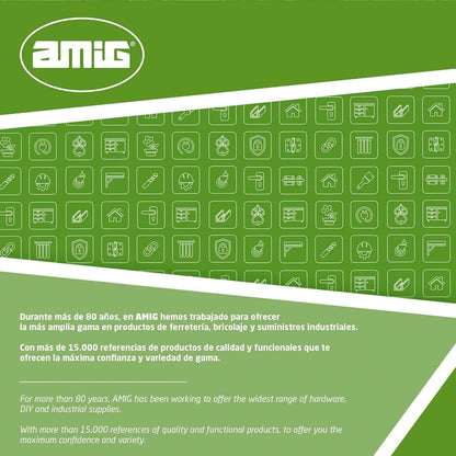  Amig - Poulie à Disque Métallique En Acier Zingué Pour Axes De Volets Roulants, Pour Rubans De 22 Mm, Tubes De 57 Mm Et Axe Frisé De Ø61 Mm, Diamètre Ø180 Mm, Argenté