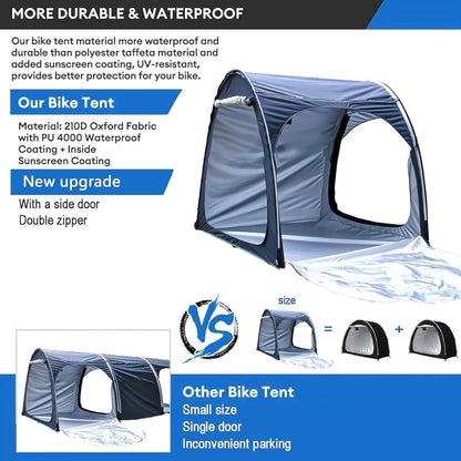 GENERIC Abri à Vélos, Tente De Rangement Extérieur Pour 2 à 5 Vélos, Rangement Emboîtable, Abri Imperméable Pour Motos, Protection Violette Résistante Pour Tous Les Temps