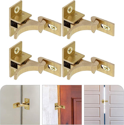  Ciieeo Lot De 4 Loquets Coudés En Cuivre Massif Pour Portes Et Fenêtres, Loquet De Meuble Robuste, Remplacement Pour Armoires Et Placards, Accessoires De Quincaillerie Pour Camping-car,