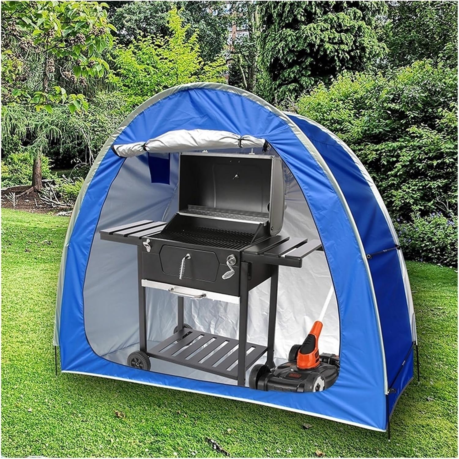 GENERIC Abri De Rangement Pour Vélos, Housse Imperméable Pour Vélos - Garage De Rangement Extérieur Portable Pour Motos, Outils De Jardin, Tondeuses à Gazon - Dimensions : 200 X 80 X 165 Cm - Durabl