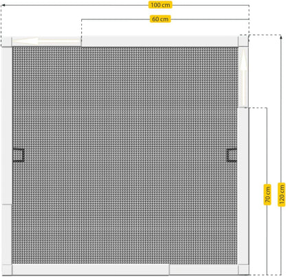  Schellenberg 70082 Telescopic Window Mosquito Net Fibreglass With Aluminium Frame Extendable Adjustable 100 X 120 Cm White