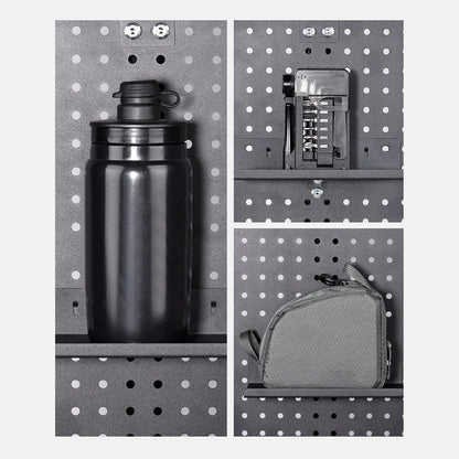  Support De Panneau Perforé En Aluminium, Support De Rangement Pour équipement De Vélo, Support De Casque De 45,7 X 30,5 Cm Avec Construction Solide, Organisateur En Avec Cadre Stable