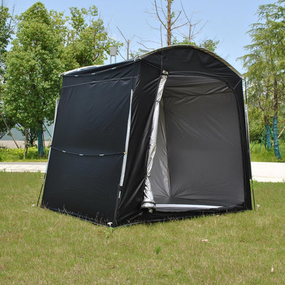 GENERIC Abri De Rangement Pour Vélo, Imperméable, Pour Le Rangement Extérieur – Abri Pliable Pour Moto Et Outils De Jardin, Dimensions 220 X 150 X 185 Cm, Idéal Pour Protéger Tondeuse à Gazon Et AUT