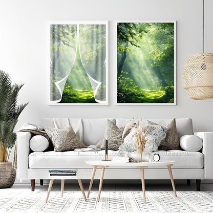  Mosquito Net Window Curtain 73 X 113 Cm (W X H) Anti-Mosquito Automatic Closing No Drilling Fine Mesh Made To Measure For Balcony Doors, Cellar Doors, White