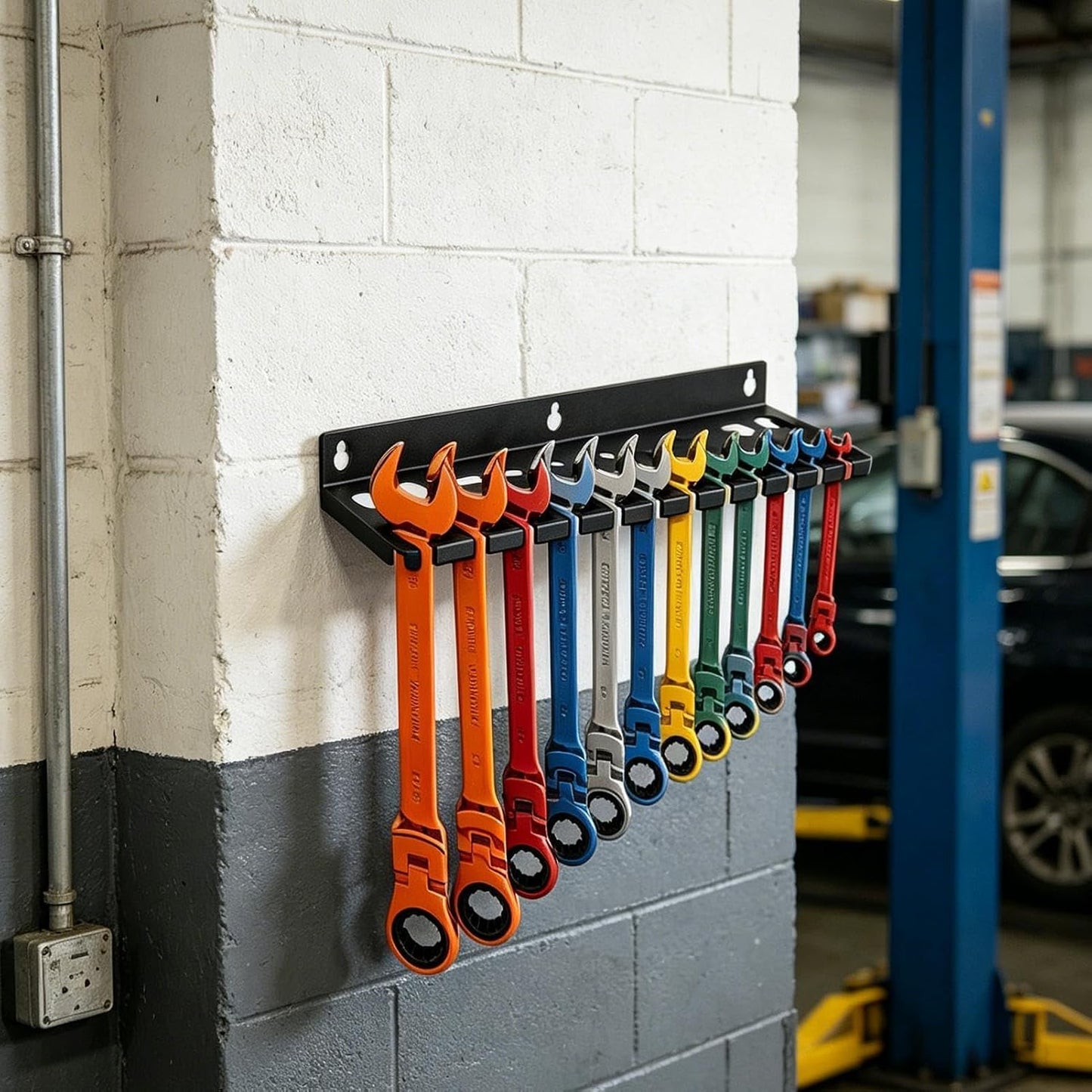  Supports Et Organiseurs Muraux De Clés,12 Fentes En Fer Robuste Et Gain De Place,Organiseur D'angle à Suspendre Pour Outils | Pour Tournevis Hexagonaux Cliquet Cutter Ciseaux Maison Garage Atelier Esp