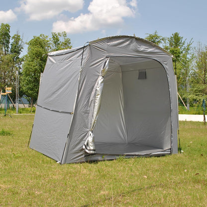GENERIC Abri De Rangement Pour Vélo, Imperméable, Pour Le Rangement Extérieur – Abri Pliable Pour Moto Et Outils De Jardin, Dimensions 220 X 150 X 185 Cm, Idéal Pour Protéger Tondeuse à Gazon Et AUT