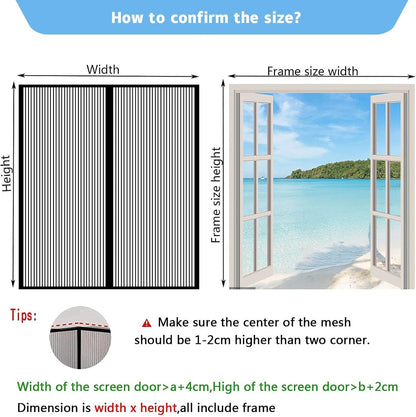  Magnetic Window Mosquito Netting, 120 X 110 Cm, Magnetic Window Mesh, Ultra Fine Mesh For Most Windows, Brown
