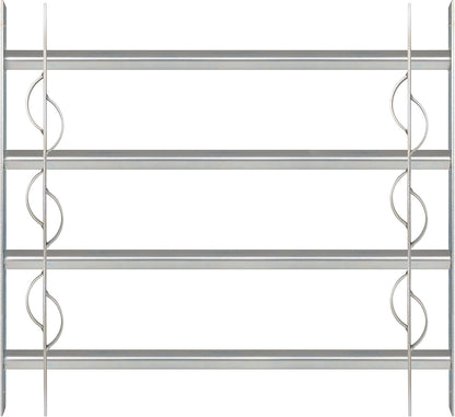  Alberts 563646 Secorino Style Window Grille | Sliding For External Windows | Burglar Protection Grille | Galvanised In Blue | 600 X 500-650 Mm