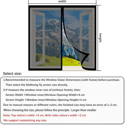  Mosquito Nets For Windows, 65 X 126 Cm, Made To Measure To Prevent Insects From Entering For Windows Doors, Black
