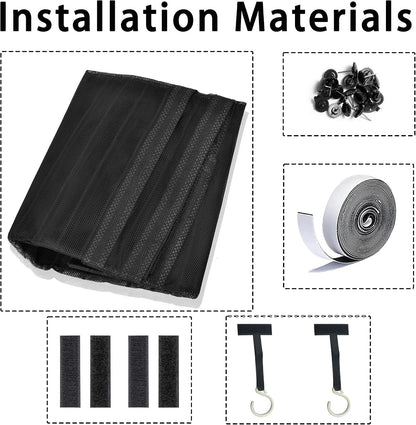  Magnetic Window Mosquito Net 126 X 204 Cm Magnetic Mosquito Net Without Tools Powerful Magnets For Window Doors Patio, Black