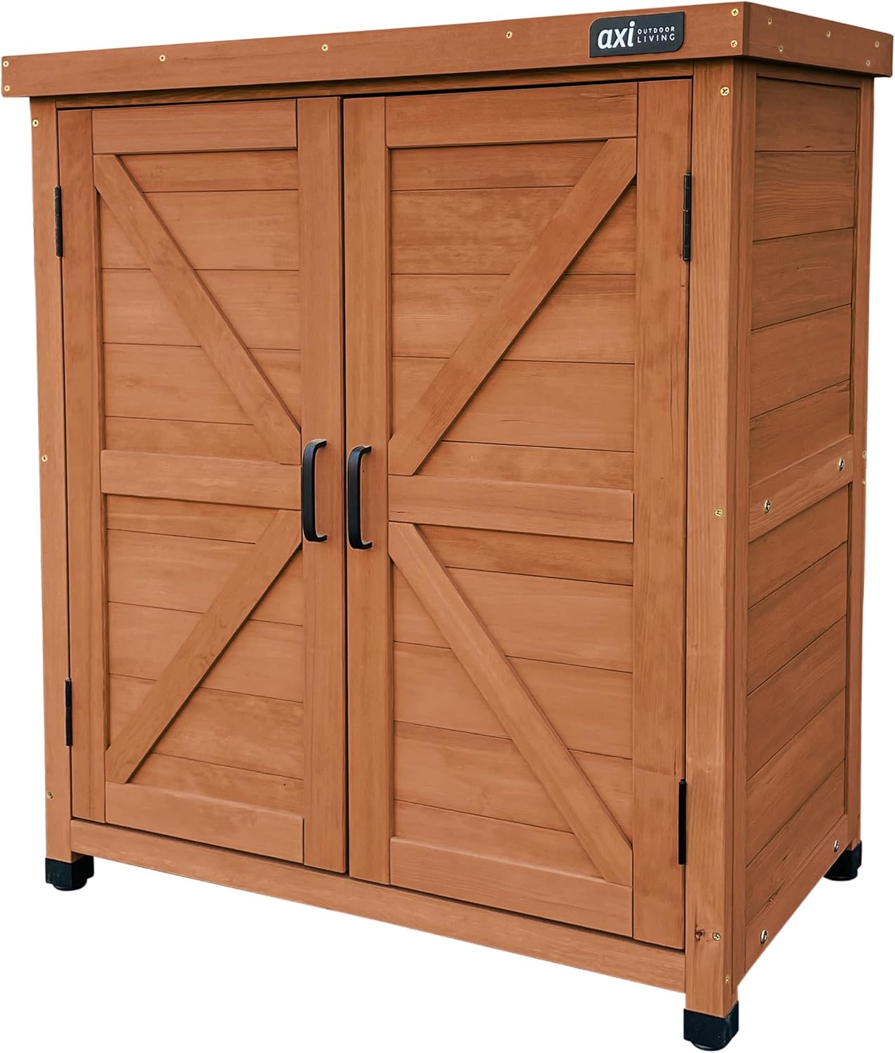  Axi Felix Armoire De Jardin En Bois Beige - 80 X 45 X 93 Cm | Armoire Exterieur, Armoire À Outils Pour Le Jardin Avec Étagère/Meuble Exterieur Rangement Pour Le Jardin
