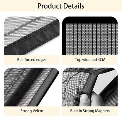  Magnetic Fly Screen For Door Window 97 X 130 Cm Ultra Fine Mesh Breathable Ultra Thin Mesh For Balcony Door Window Camper Van White