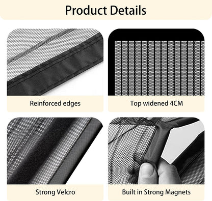  Mosquito Nets For Windows, 137 X 107 Cm, Automatic Anti-Mosquito Curtain, Powerful Magnets, Automatic Window Closure, Prevents Mosquitoes, White